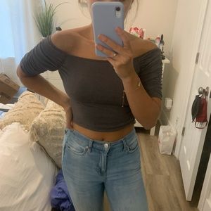 Grey off the shoulder free people too